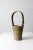 Handcrafted vintage studio pottery vase by Frank Polizzi, designed in a basket form with a decorative top handle. Finished...