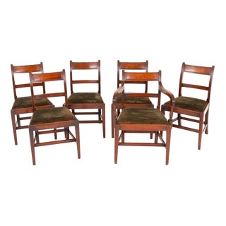 Antique Georgian Dining Chairs in Mahogany, 1800, Set of 6 For Sale