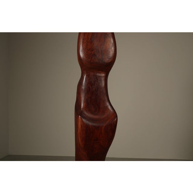Begga d'Haese, Large Sculpture, 1985, Afzelia Wood For Sale - Image 9 of 16