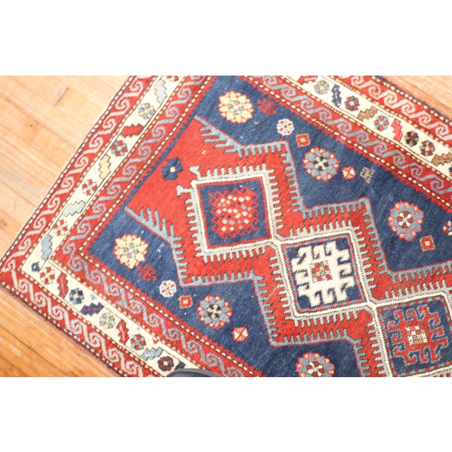 Early 20th Century Antique Zabihi Collection Kazak Rug - 3'2" x 4'11" For Sale - Image 5 of 6