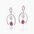 Diamond Ruby Light Earring in 18k gold For Sale - Image 4 of 5