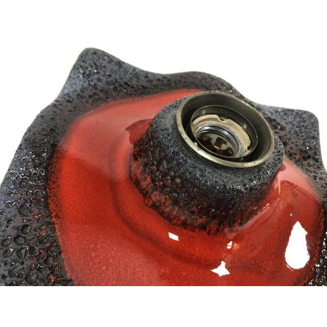 1970s German Fat Lava Ceramic Sconce, 1970s For Sale - Image 5 of 10