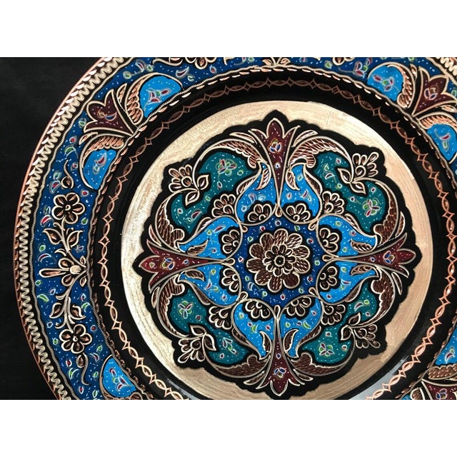 Metal Aesthetic Handmade Wall Tray Plate For Sale - Image 7 of 9