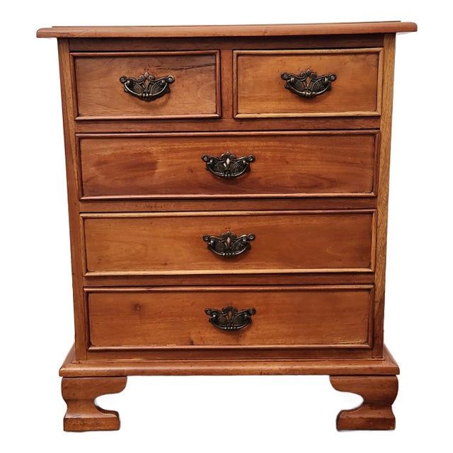Diminutive Five Drawer Mahogany Chest For Sale