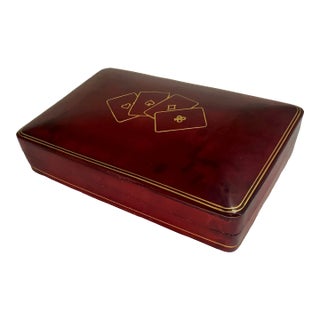 Vintage Italian Leather Box For Sale