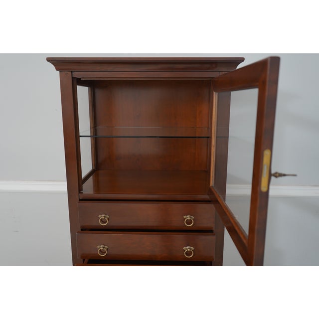 Grange Grange French Empire Style Cherry Jewelry Display Cabinet For Sale - Image 4 of 12