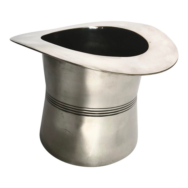 Vintage Silver Plate Top Hat Ice Bucket Chairish