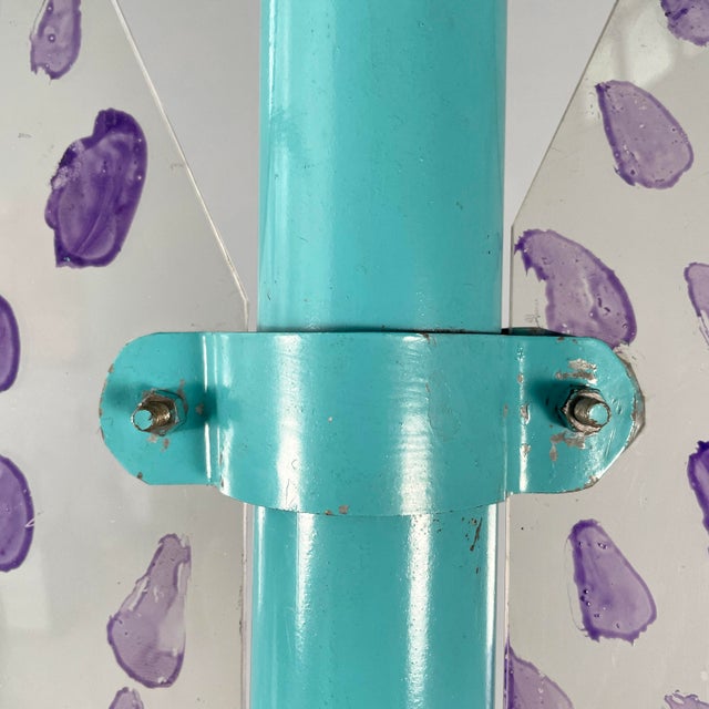 Italian Modern Metropolitan Archangel Floor Lamp in Acrylic Glass and Metal from Ugo La Pietra, 1977 For Sale - Image 9 of 18