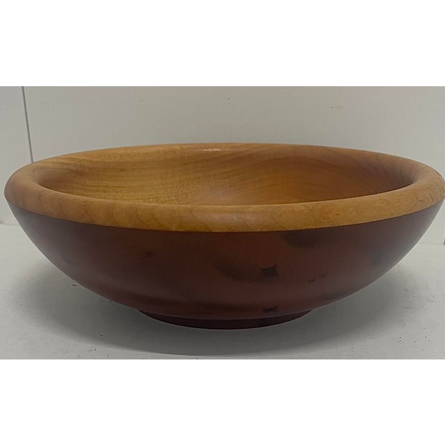 Master Wood-Turner Dan Burleson 2014 One-of-a-Kind Maple Turned Bowl With Imagery For Sale - Image 4 of 7