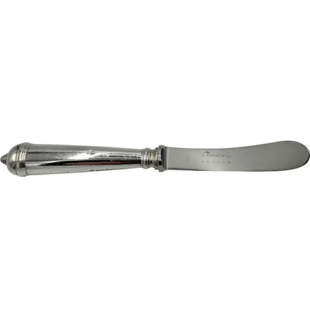 Vintage Christofle France Sterling Silver Knife Butter Cheese Spreader For Sale - Image 12 of 12