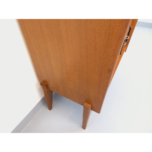 Mid-Century Modern Vintage Scandinavian Style Oak Bookcase by René Gabriel, 1950s For Sale - Image 3 of 17