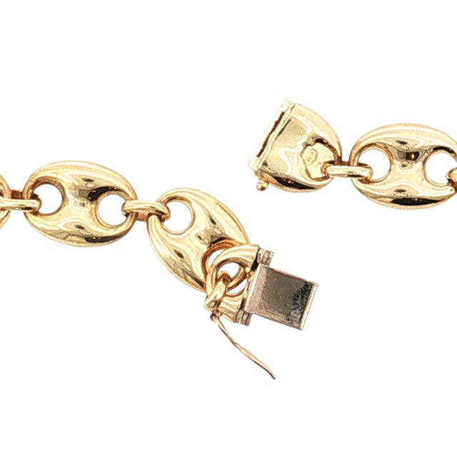 Late 20th Century 14k 24" 11.5mm Mariners Link Necklace For Sale - Image 4 of 5