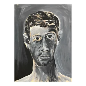 1964 Larry Connatser Chicago Self Portrait Painting