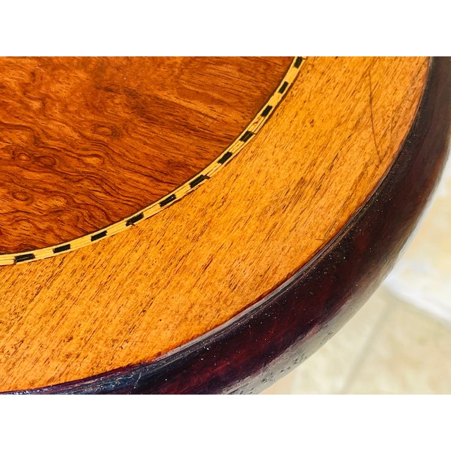 Brown French Louis XV Style Chest of Drawers in Elm Burl and Walnut, 1940s For Sale - Image 8 of 18