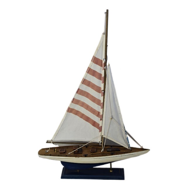 Vintage Sailboat Model For Sale - Image 4 of 6