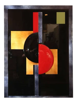 Eliade Ispas Cubist/Constructivist Lacquer Panel