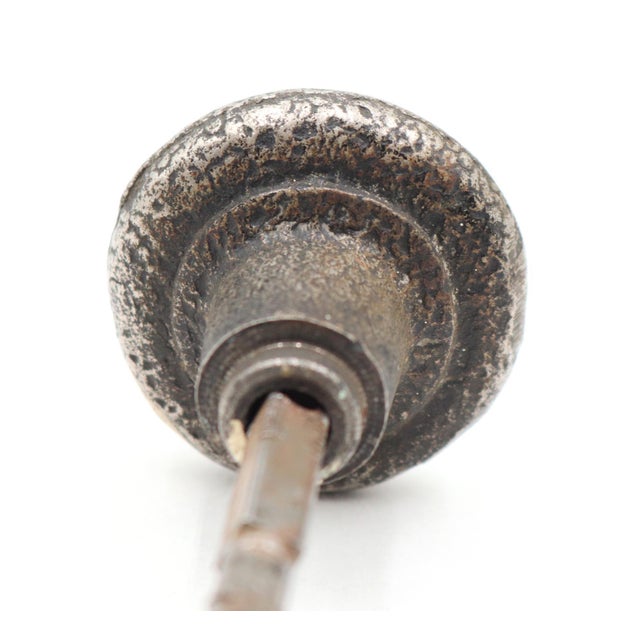 Antique Arts & Crafts Cast Iron Passage Door Knob Set For Sale - Image 10 of 10