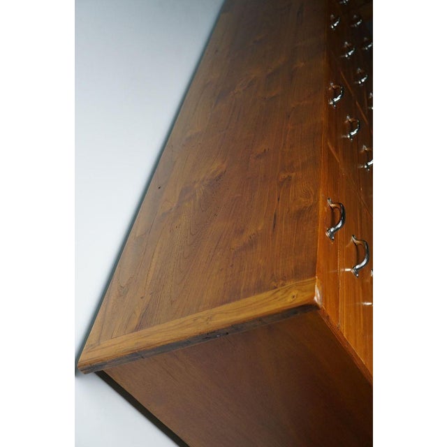 Large Dutch Cherry Apothecary Cabinet, 1950s For Sale - Image 13 of 18