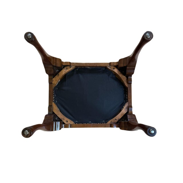 1930s 1930s Upholstered Queen Anne Bench For Sale - Image 5 of 5