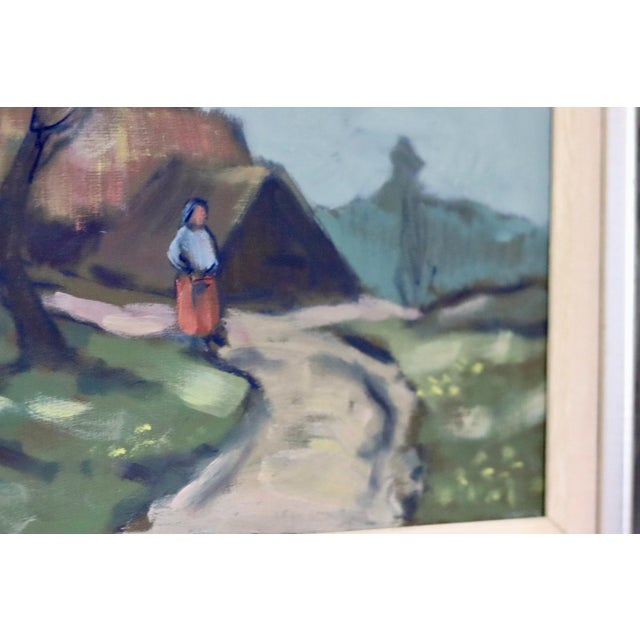Kurt Rosander, Woman and House, 1960s, Oil on Canvas, Framed For Sale - Image 5 of 11