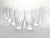 American 1960s Vintage 8 Crystal Highball Tumbler Glasses, Sharp Flame Cuts For Sale - Image 3 of 6