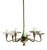 Mid-Century Modern Italian Chandelier in Glass and Green Metal, 1950s For Sale