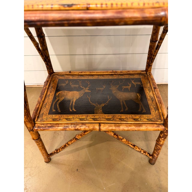 Black 19th Century English Decoupage Side Table For Sale - Image 8 of 9