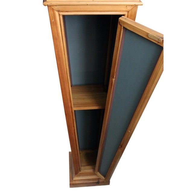 Late 20th Century Wooden Mirrored Storage Pedestal For Sale - Image 5 of 7