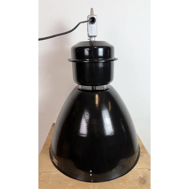 Large Industrial Black Factory Pendant Lamp from Elektrosvit, 1960s For Sale - Image 17 of 18
