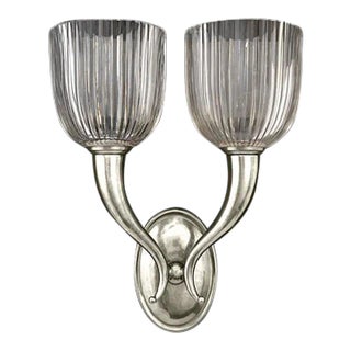 Olympia Due Sconce in Silver Finish For Sale