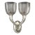Olympia Due Sconce in Silver Finish For Sale