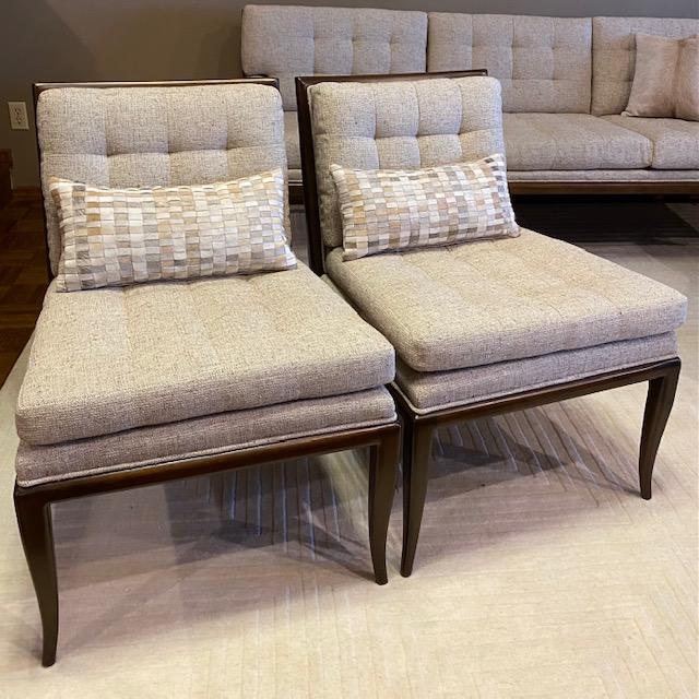 Mid-Century Robsjohn-Gibbings Widdicomb Style Slipper Chair For Sale - Image 10 of 13