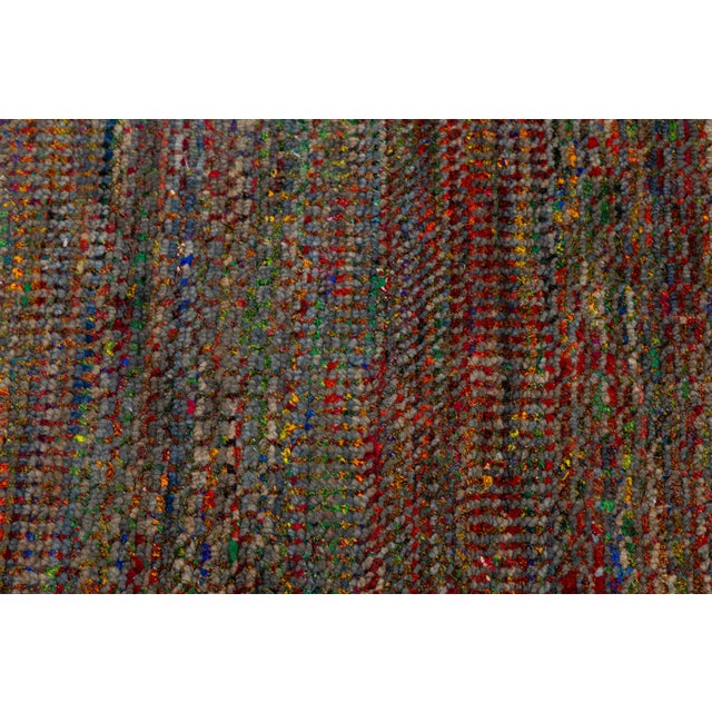 Textile Savannah Modern Multi-Tone Abstract Hand-Knotted Indian Wool Rug 13x20 For Sale - Image 7 of 7