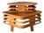 Vintage Stacked Rattan Side Table After Paul Frankl For Sale