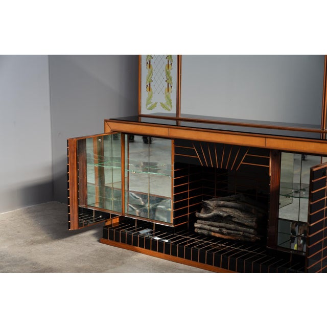 Credenza with Mirror by Luigi Brusotti, 1940s For Sale - Image 6 of 18