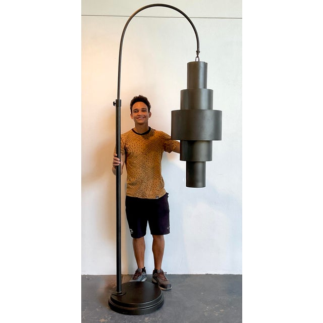 Vintage Global Views Arc Floor Lamp For Sale In West Palm - Image 6 of 12