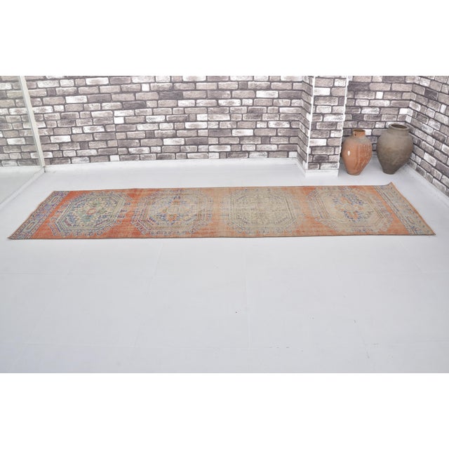 Handmade wool carpet in Turkish Anatolia , Vintage Oushak Rug,Turkish Vintage Anatolian Rug, Handmade wool Rug . One Of...