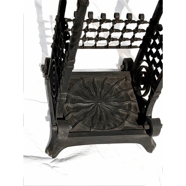 Thomas Jekyll (Attr.) (1827-1881) Cast and Wrought Iron Walking Stick Stand, Umbrella Stand, or Fire Place Tool Stand c.1875 For Sale - Image 11 of 12