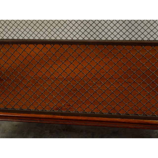 French 19th Century Walnut Console Table with Marble Top and Brass Gallery For Sale - Image 4 of 12