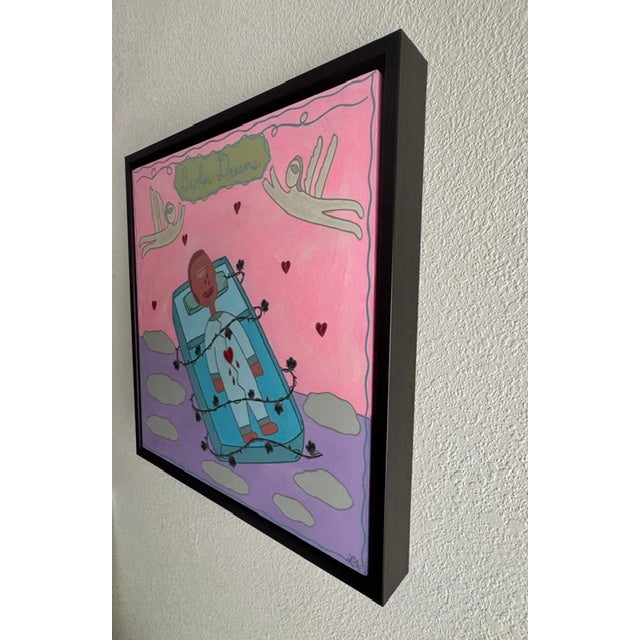 Original Acrylic Folk Art Painting From Renowned Key West Artist 'Broken Dreams' For Sale In Miami - Image 6 of 8