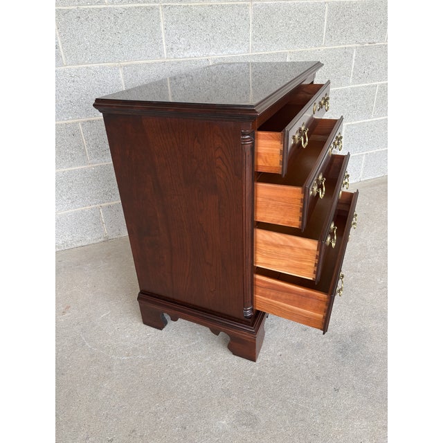 Ethan Allen Ethan Allen Georgian Court Solid Cherry 4 Drawer Bachelor Chest (Finish 225) For Sale - Image 4 of 10