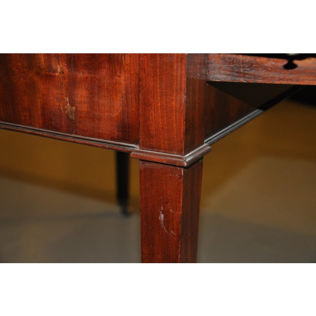 Antique Mahogany Georgian Style Refectory Dining Table For Sale - Image 4 of 9