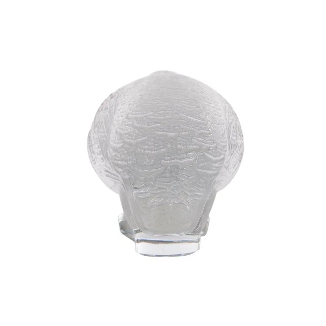 Vintage Lalique Paris Quail Art Glass Sculpture For Sale - Image 5 of 9