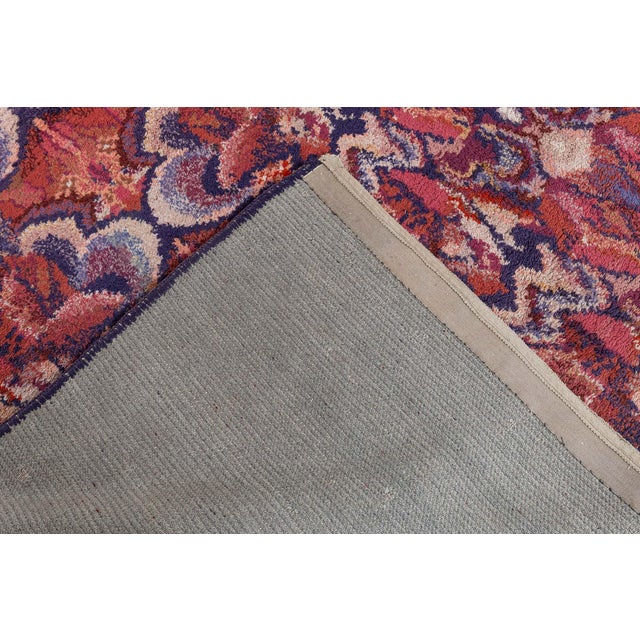 This striking mid-century Swedish rug embodies the bold experimentation and artistry of Scandinavian textile design from...
