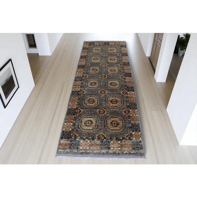 Vintage Tribal Hand-Knotted Runner Rug, 2010s For Sale - Image 12 of 18