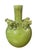 This vintage-inspired Italian ceramic vase features a vibrant pistachio-green glaze with a subtle crackle finish, adding...