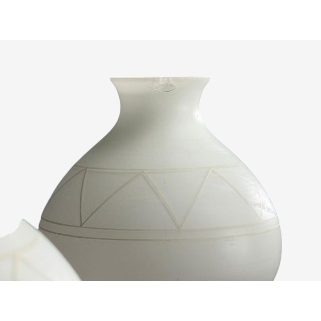 1950s Danish Modern, Pendant Light, Brass, Etched Glass For Sale - Image 11 of 12