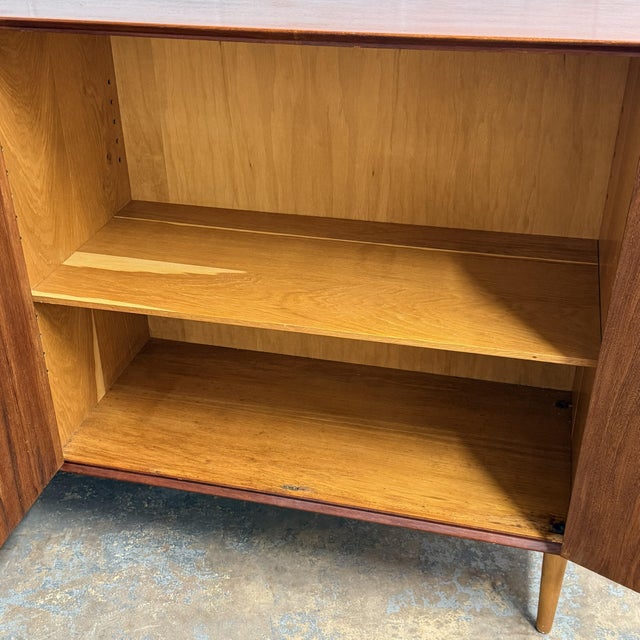 Danish Modern Teak Three-Door Cabinet or Credenza, Circa 1940s For Sale In New York - Image 6 of 7