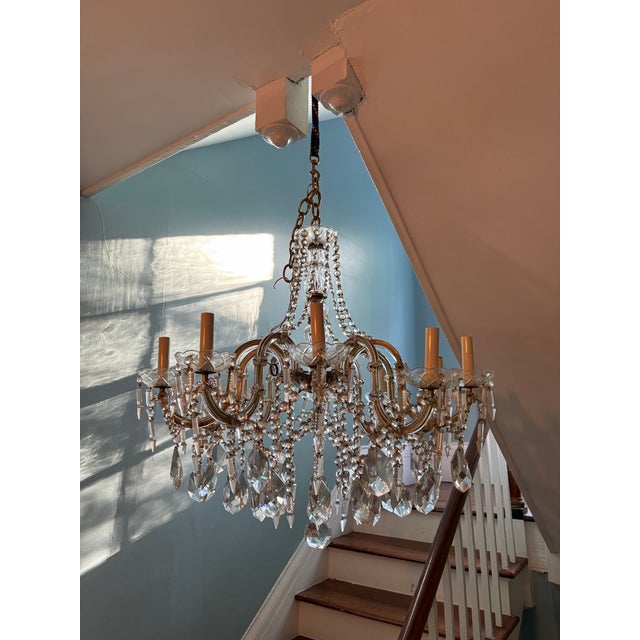 French Mid-20th Century French/Baccarat Style Maria Theresa Chandelier. For Sale - Image 3 of 7