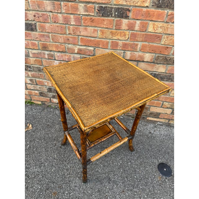 Wood 19th Century Bamboo Side Table For Sale - Image 7 of 7